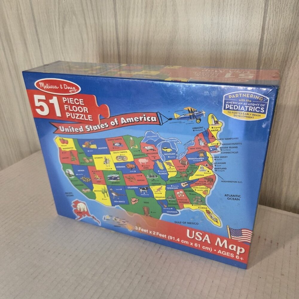 Melissa & Doug USA Map Floor Puzzle 51 Pcs